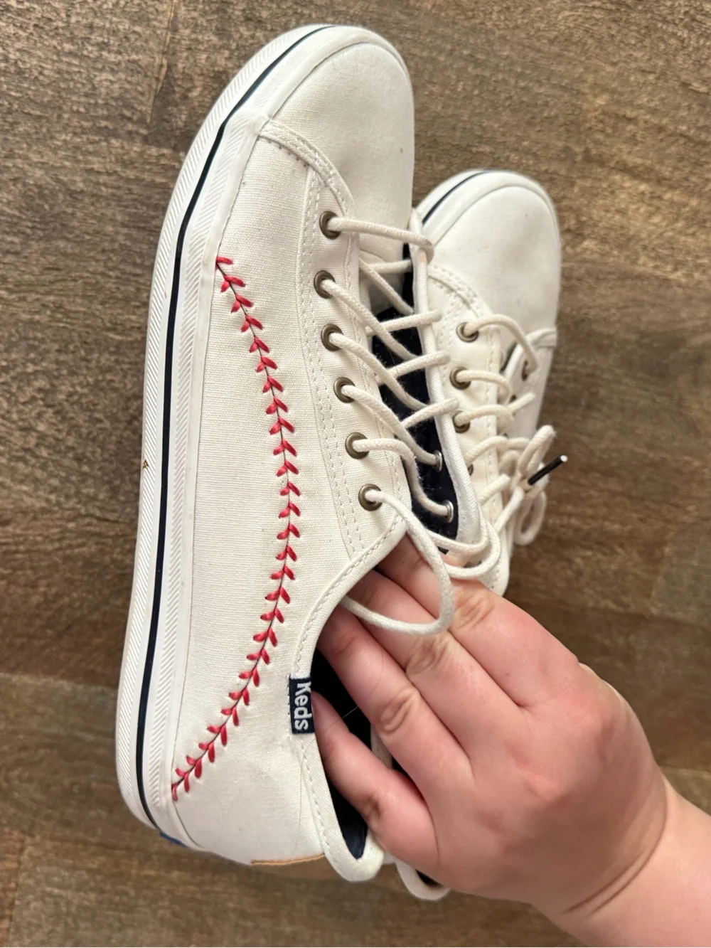 Keds Women’s Baseball Champion Pennant Lace Up | Size 8.5